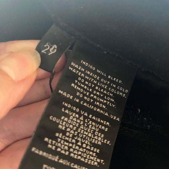 J Brand Women’s Distressed Black Skinny Jeans Raw Hems Stretch Denim - Picture 7 of 10